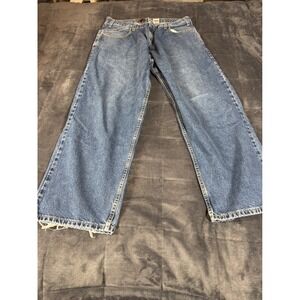 Levis SilverTab Baggy Mens Jeans 36x28 Blue Medium Wash Vintage 90s Wide Leg